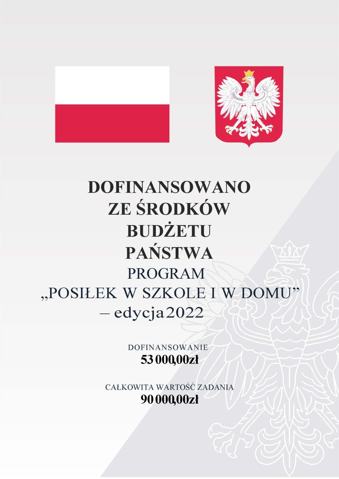 Plakat Informacyjny „posiŁek W Szkole I W Domu” Edycja 2022 Ops Potok Wielki 0240